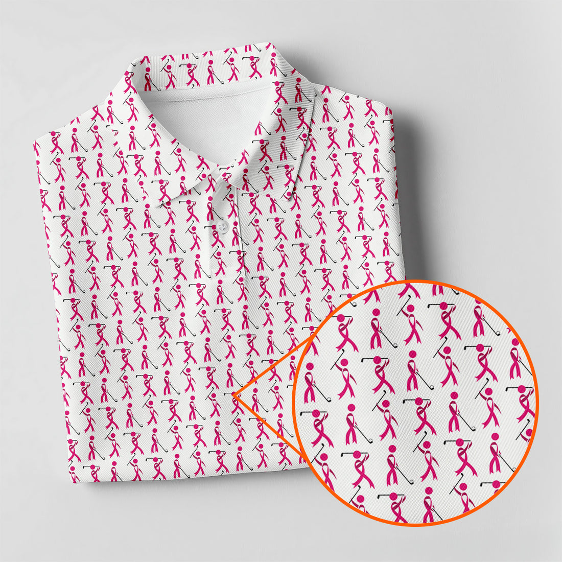 Funny Stick Breast Cancer Golf Shirt, Breast Cancer Support Shirts, Ladies Golf Shirt, Womens Golf Polo