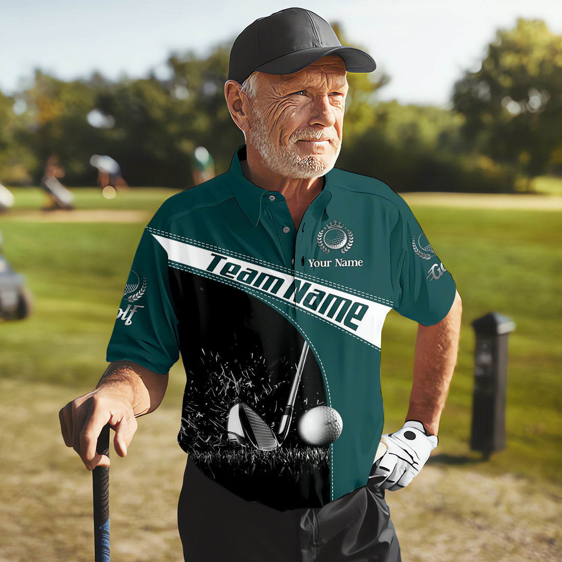 Weapons Of Grass Destruction Custom Men's Golf Polo Shirt, Funny Golf Shirt, Dad Golf Gift