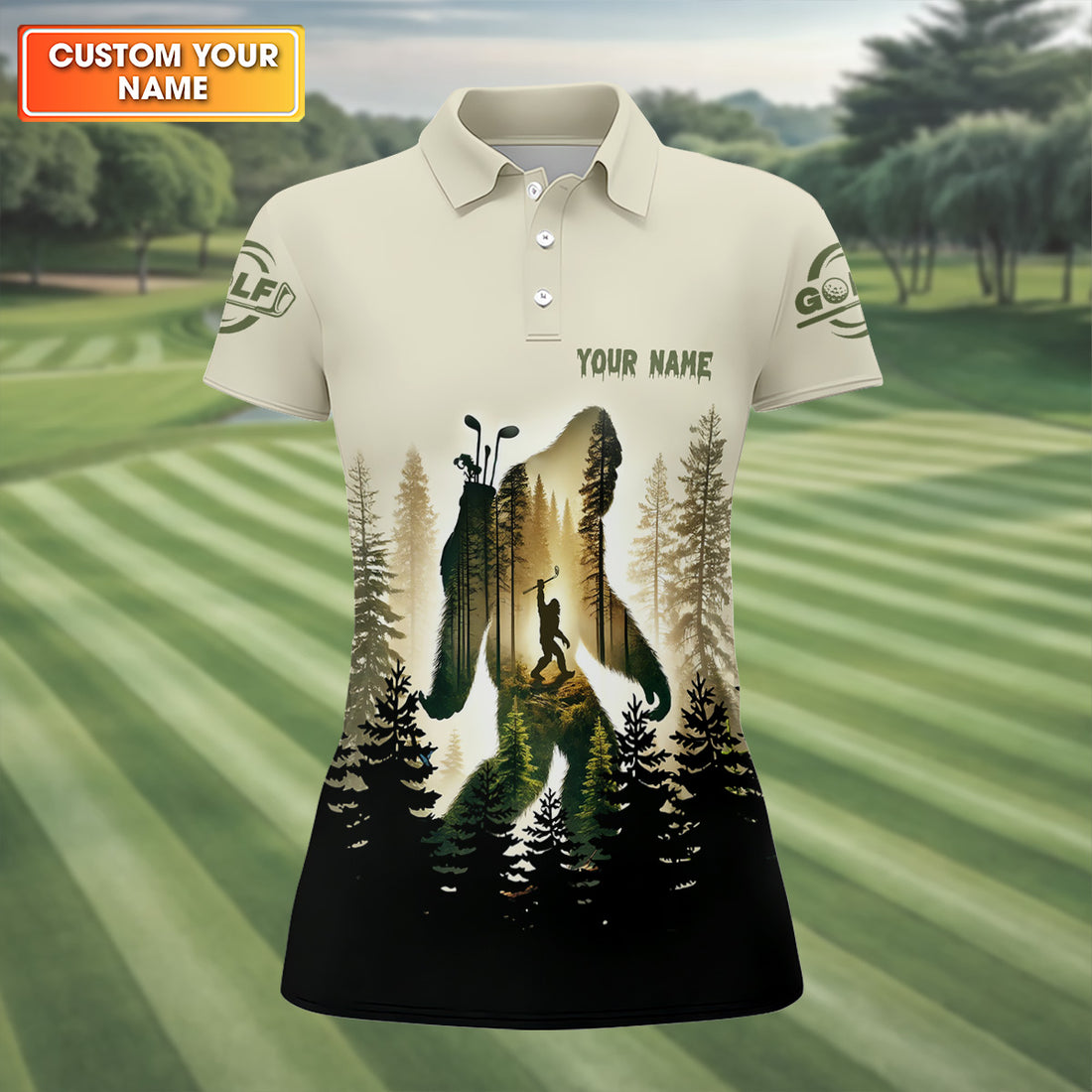 Not All Who Wander Are Lost Some Are Looking For Golf Balls Bigfoot Golf Shirt, Ladies Golf Polos