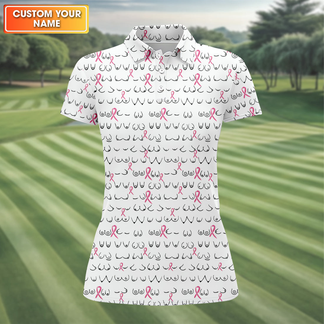 Breast Cancer Golf Shirt, Ladies Golf Shirt, Ladies Sleeveless Golf Shirts, Womens Golf Shirts