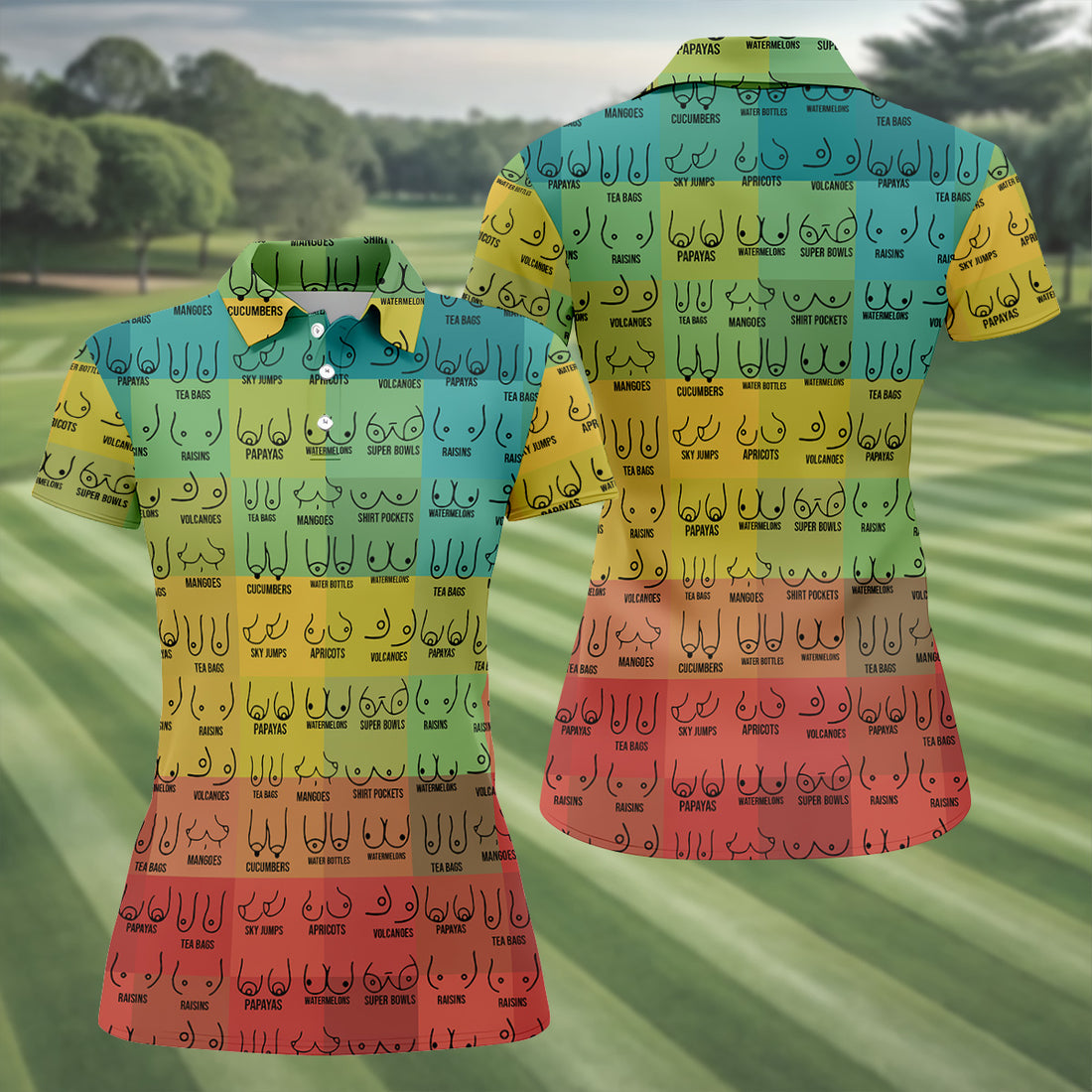 Colorful Fun Women Golf Top, Gifts For Golf Lovers, Golf Gifts For Women, Ladies Golf Shirts