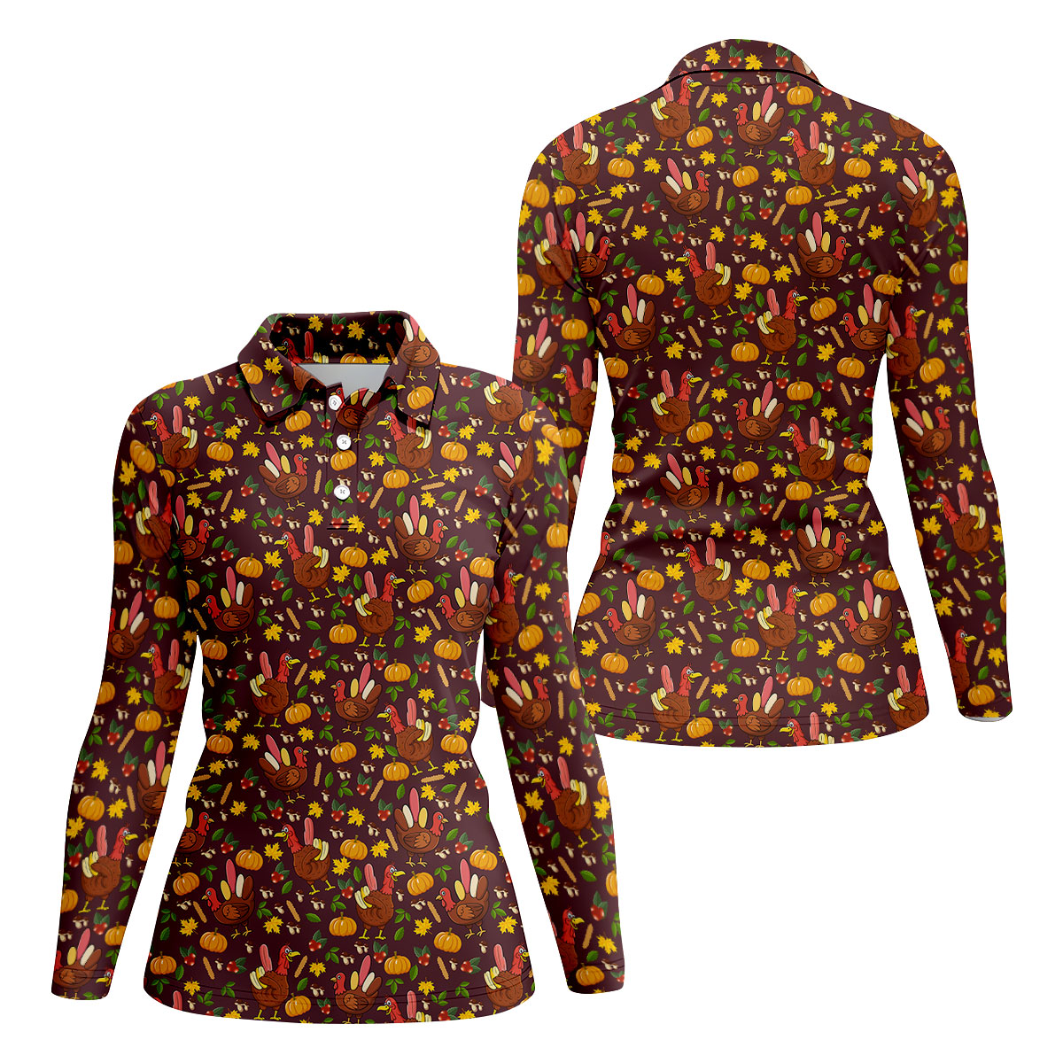 STYLE:Long Sleeve Polo Shirt