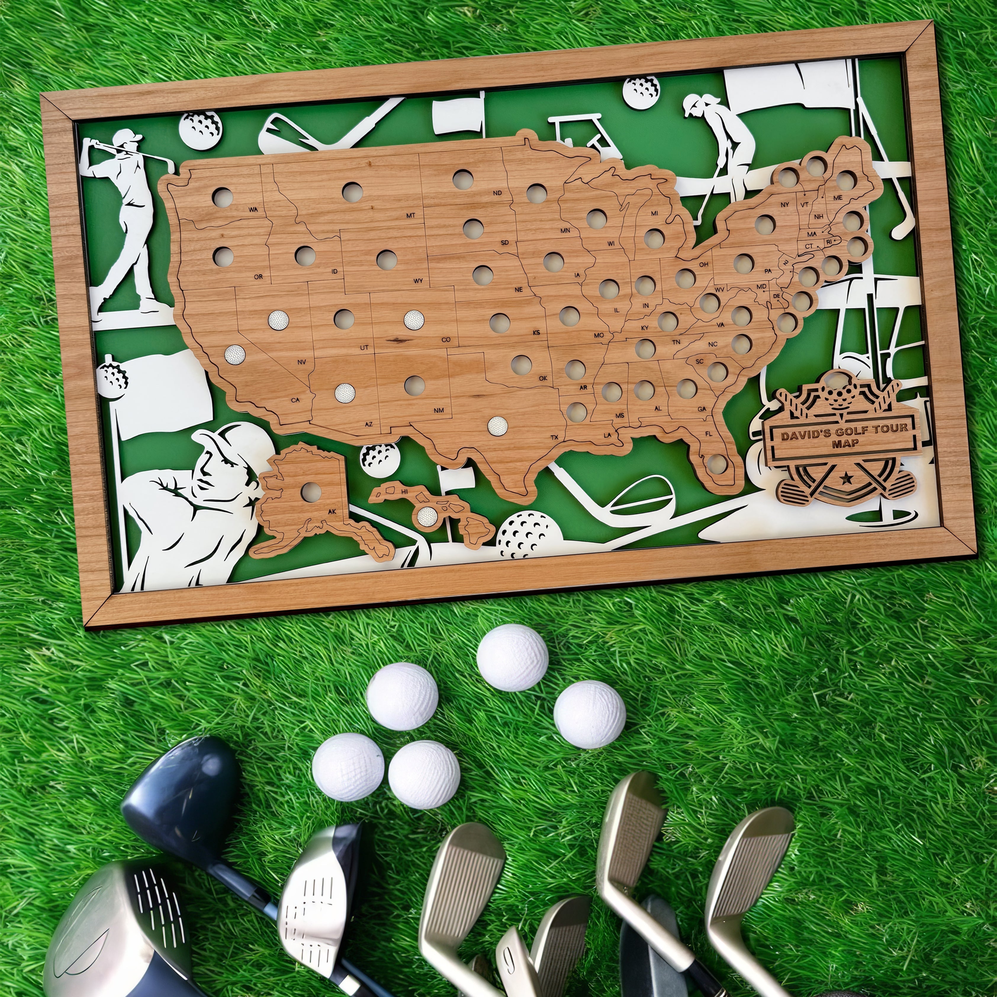 Course Maps Golf, Golf Wall Art, Golf Decor, Golf Gift For Dad – BirdieTee