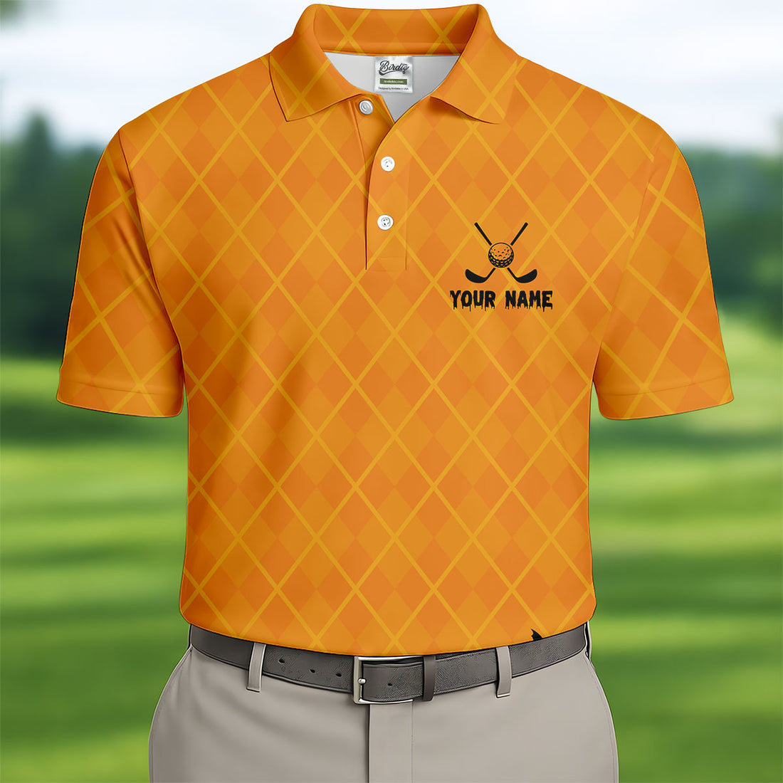 Your Name Golf Friends Horror Character Polo Shirt, Halloween Shirt, Mens Golf Polo