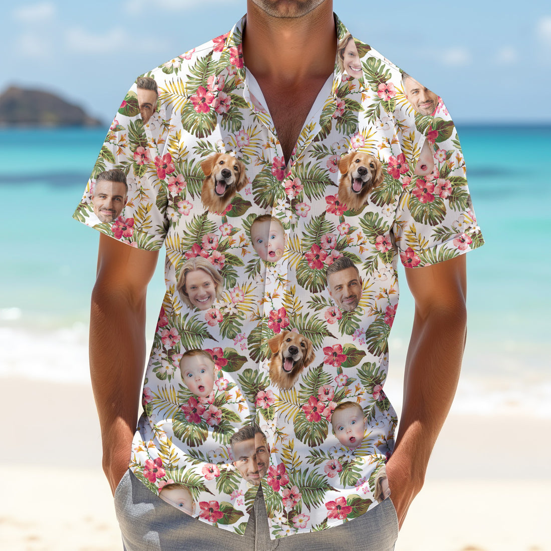 Custom Hawaiian Shirt With Face, Gifts For Golf Lovers, Golf Polo Shirts, Golf Gifts For Men