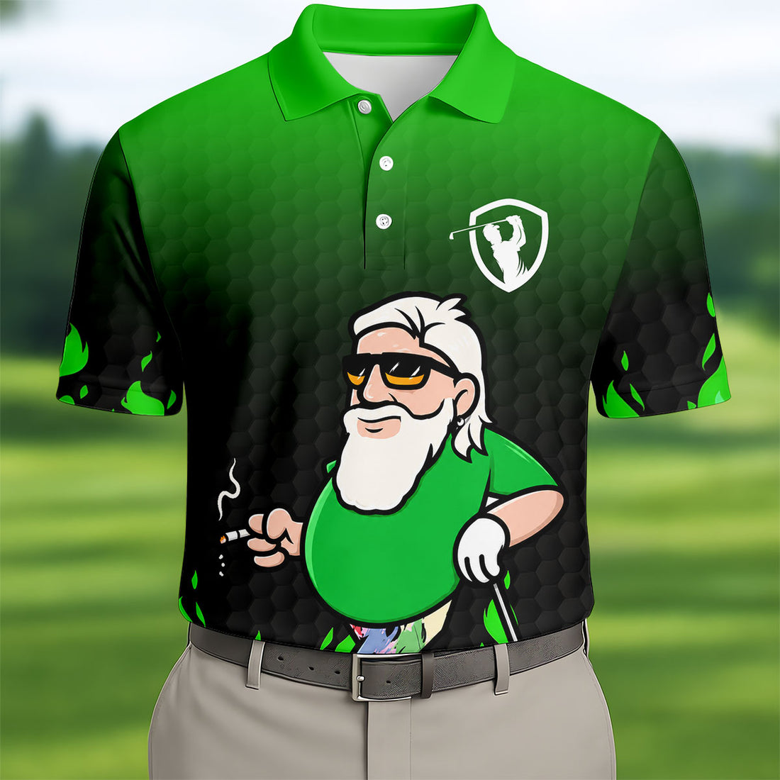 Custom Year Seven Tee And Still On Par Golf Polo Shirt, Mens Golf Shirts, Hawaiian Golf Shirt
