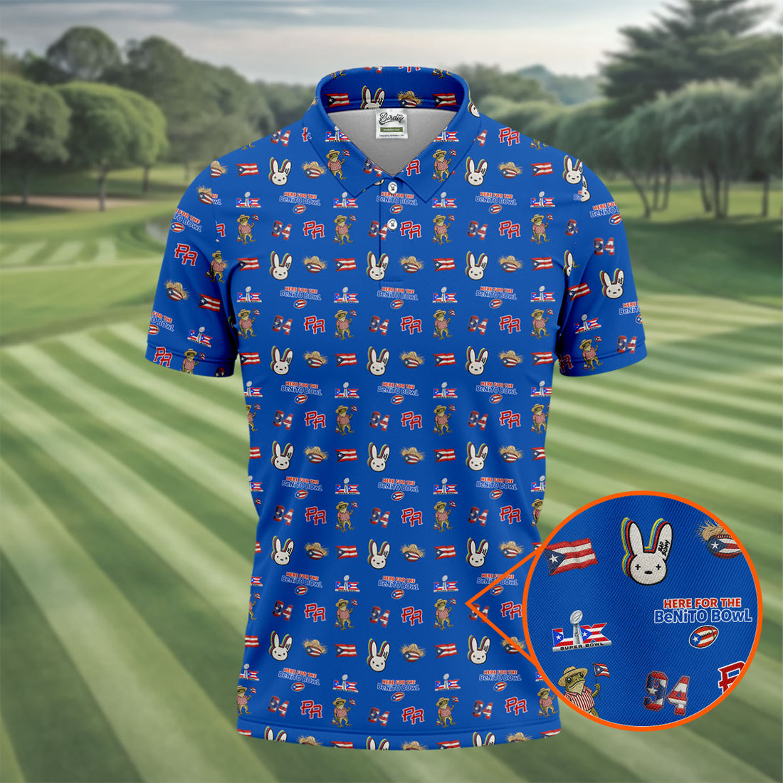 Here For The Benito Bowl Football Theme Blue Men Polo, American Football League Gift Ideas For Football Fans