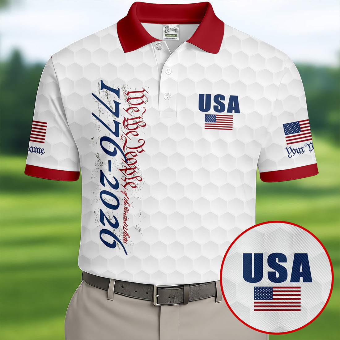 Descendant Of A Patriot Golf Tops For Men, 250 Years of America Golf Shirt, Patriotic Polo Shirts For Men