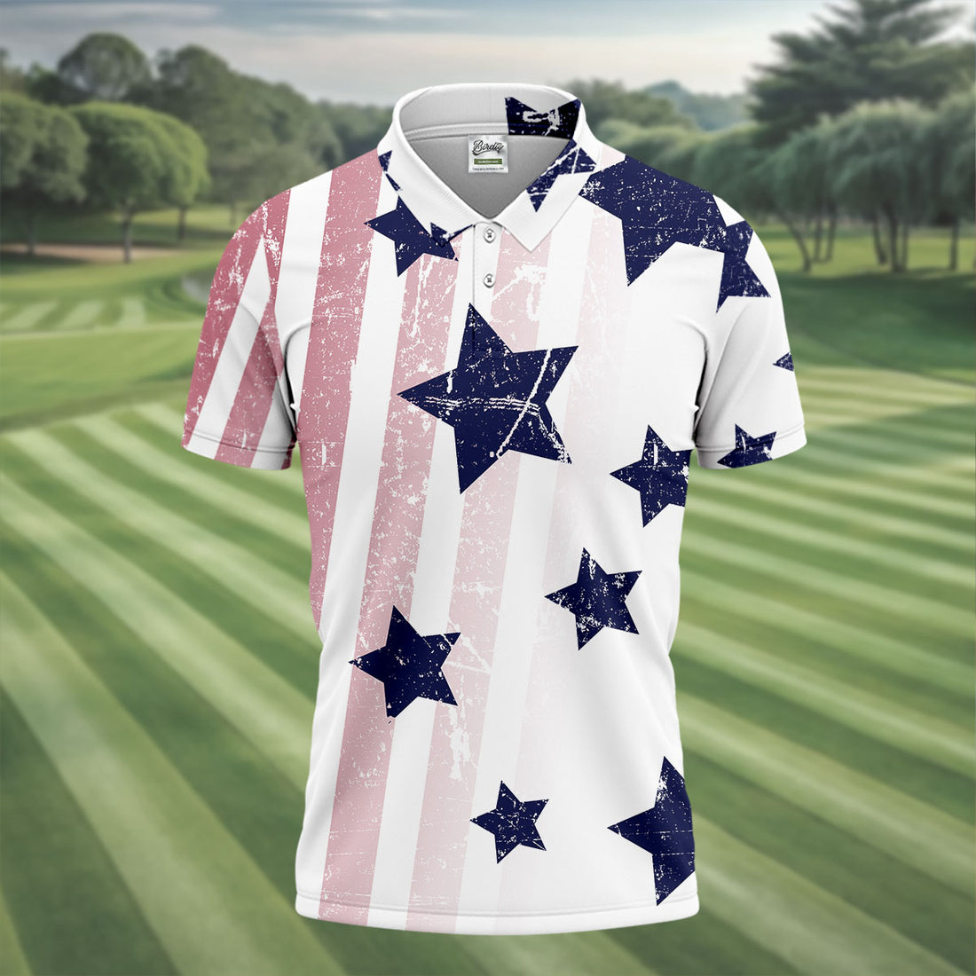 USA Flag Polo Shirt, Patriotic Golf Polo Shirts, Mens Golf Shirts Short Sleeve, Long Sleeve Polo