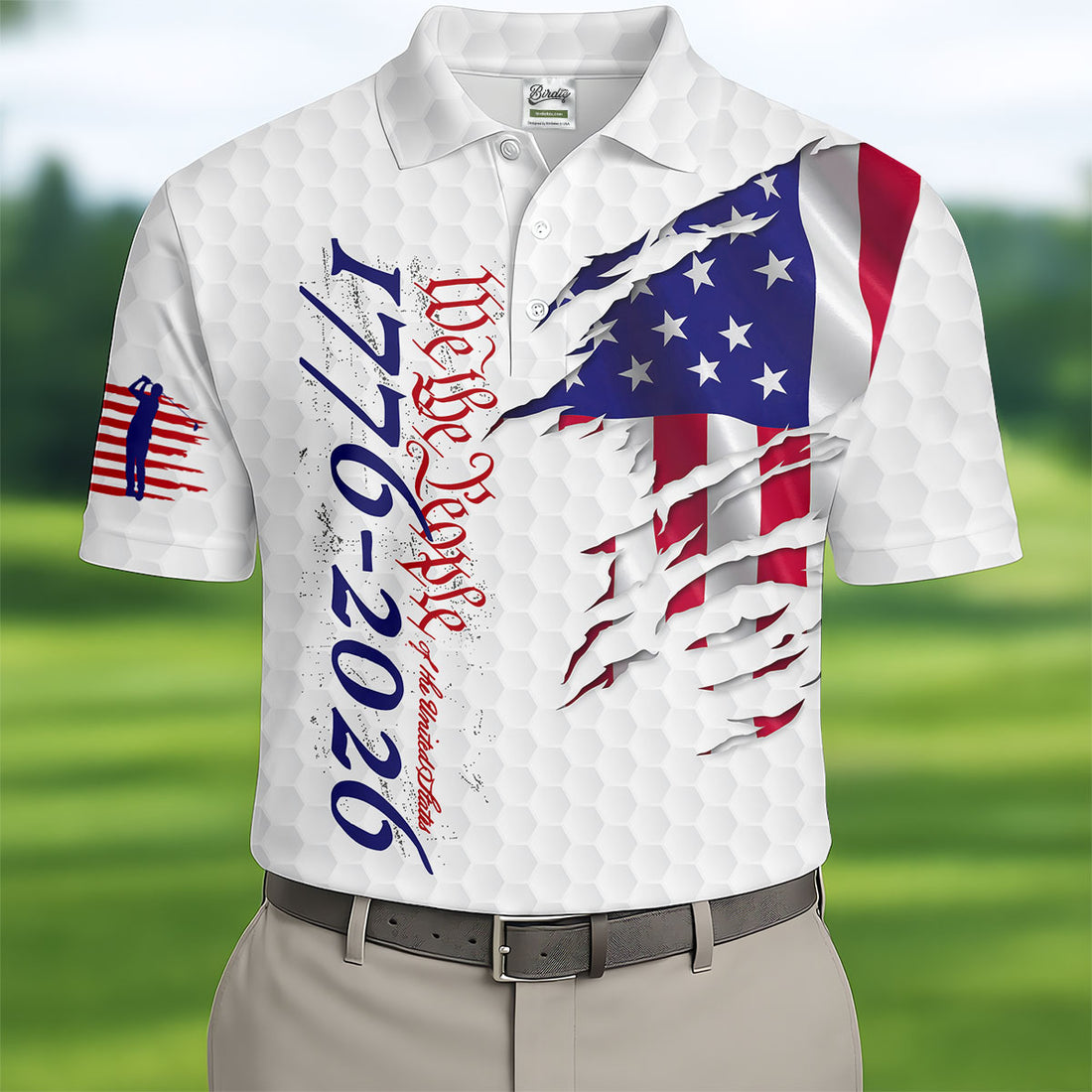 We The People Golf Tops For Men, 250 Years Of America Golf Shirt, 4th Of July Polo Shirts For Men