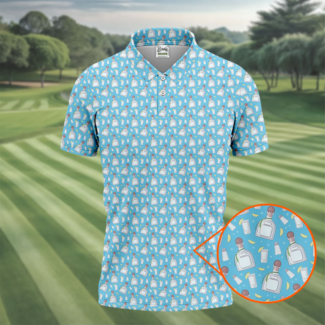 Shot Bottles Of Tequila Cinco De Mayo Celebration Fiesta Themed Golf Shirts For Men