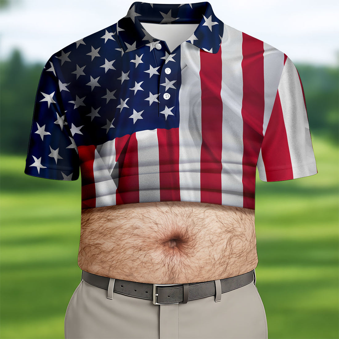 US Flag Pattern 250 Years Men's Funny Golf Polo Shirts, Father's Day Golf Shirt, Golf Gift For Dad