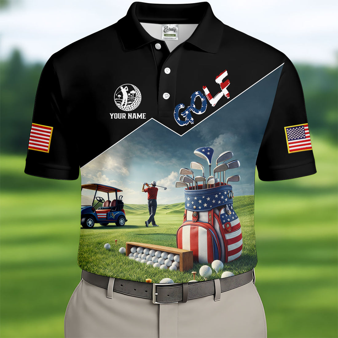 It Takes A Lot Of Balls Patriotic Golf Tops For Men, Funny Golf Shirt, US 250th Anniversary Polo Shirts For Men