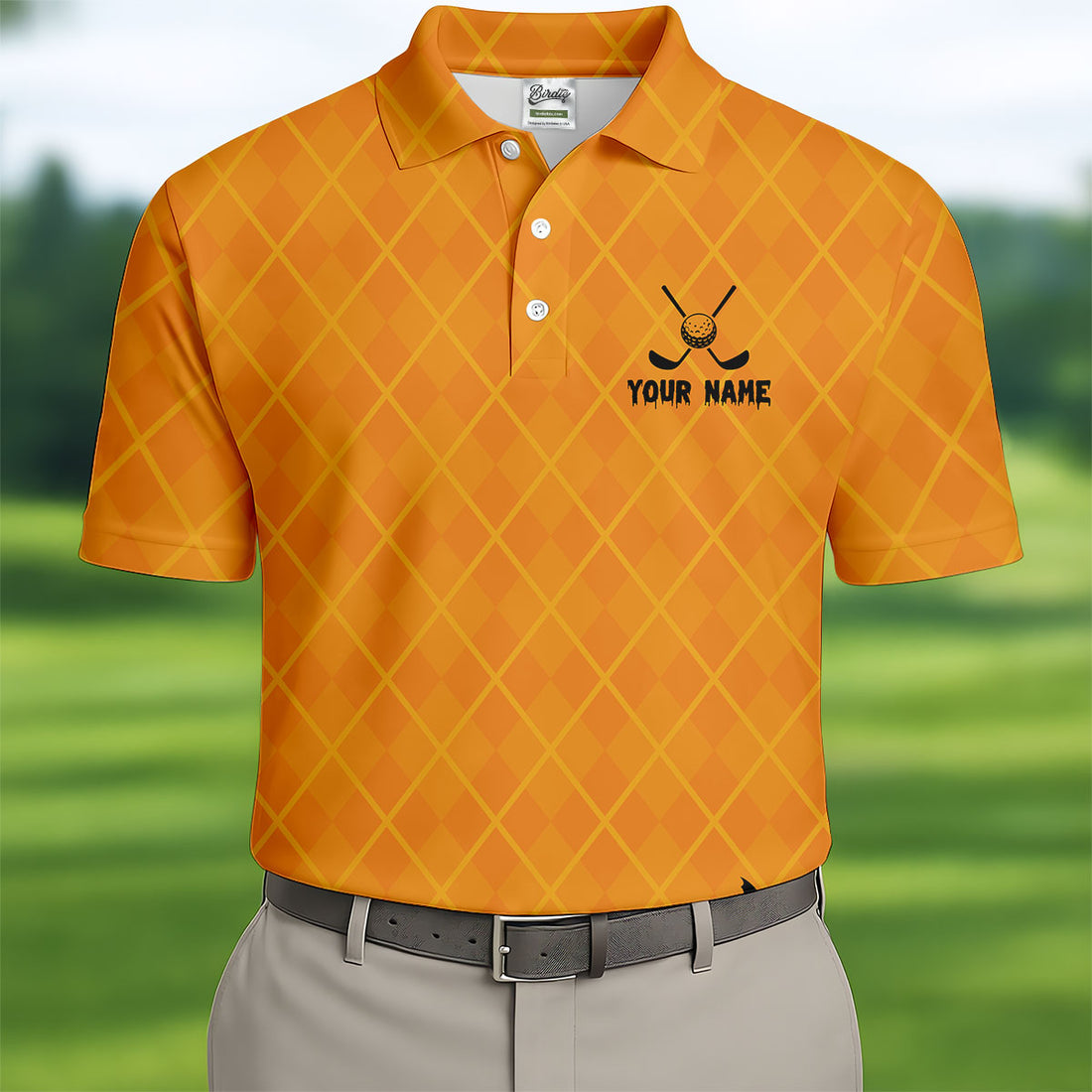 Your Name Golf Friends Horror Character Polo Shirt, Polo Shirts For Men, Halloween Shirt