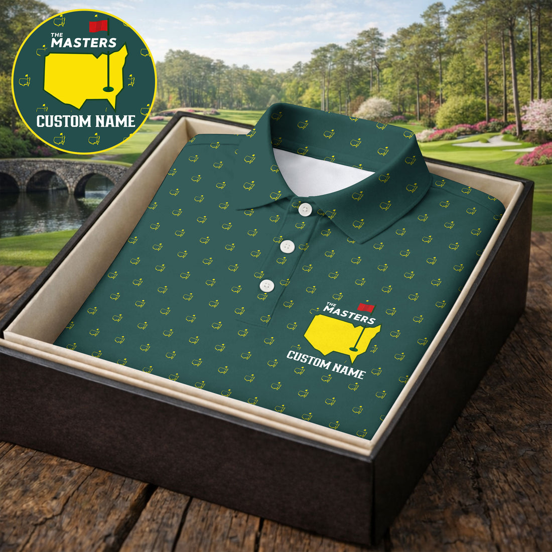 Masters Tournament Augusta Custom Funny Men Golf Polo Shirt, Men Golf Gift