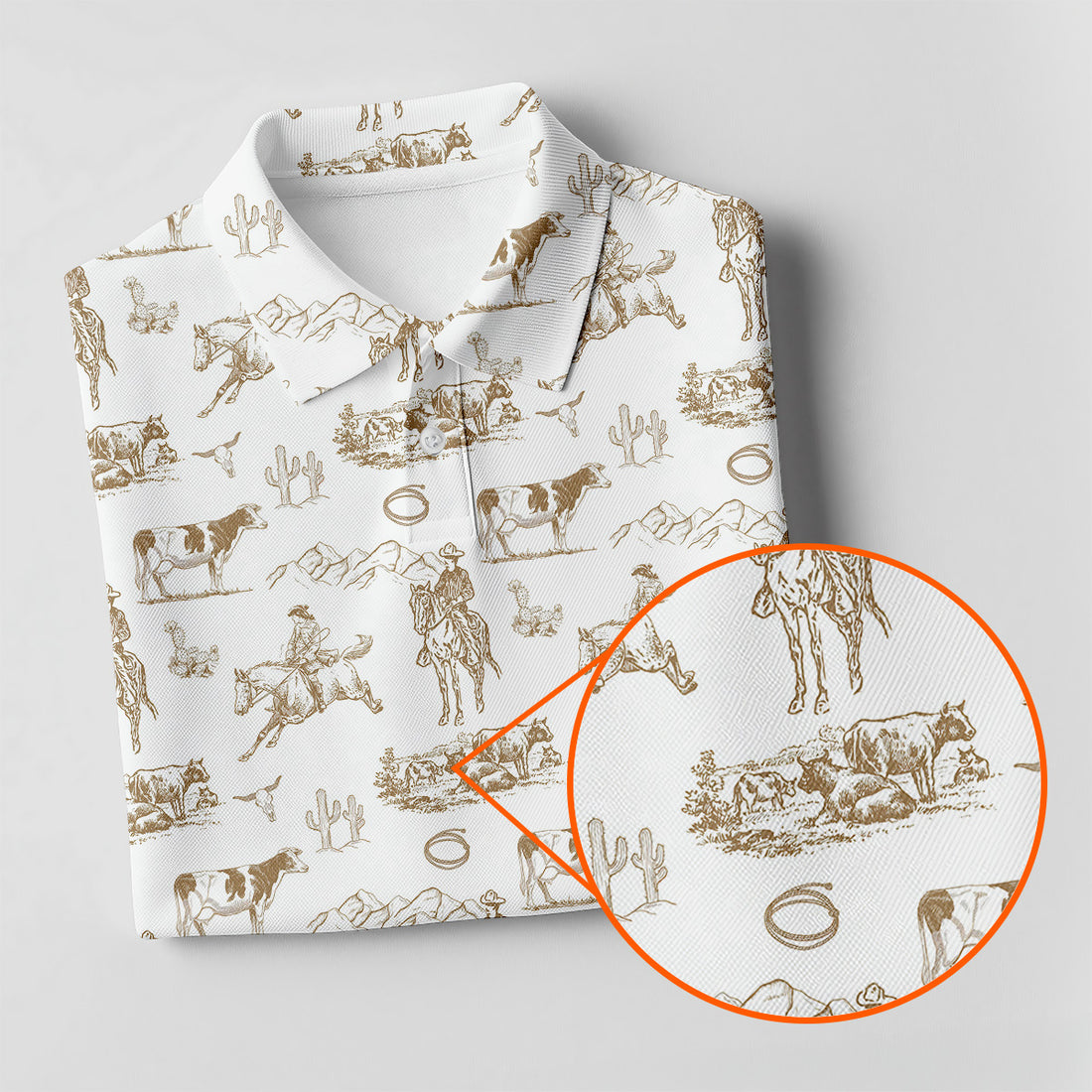 Cowboy Ride Horse Hawaiian Shirt, Golf Polo Shirt, Golf Tops For Men, Golfing Apparel