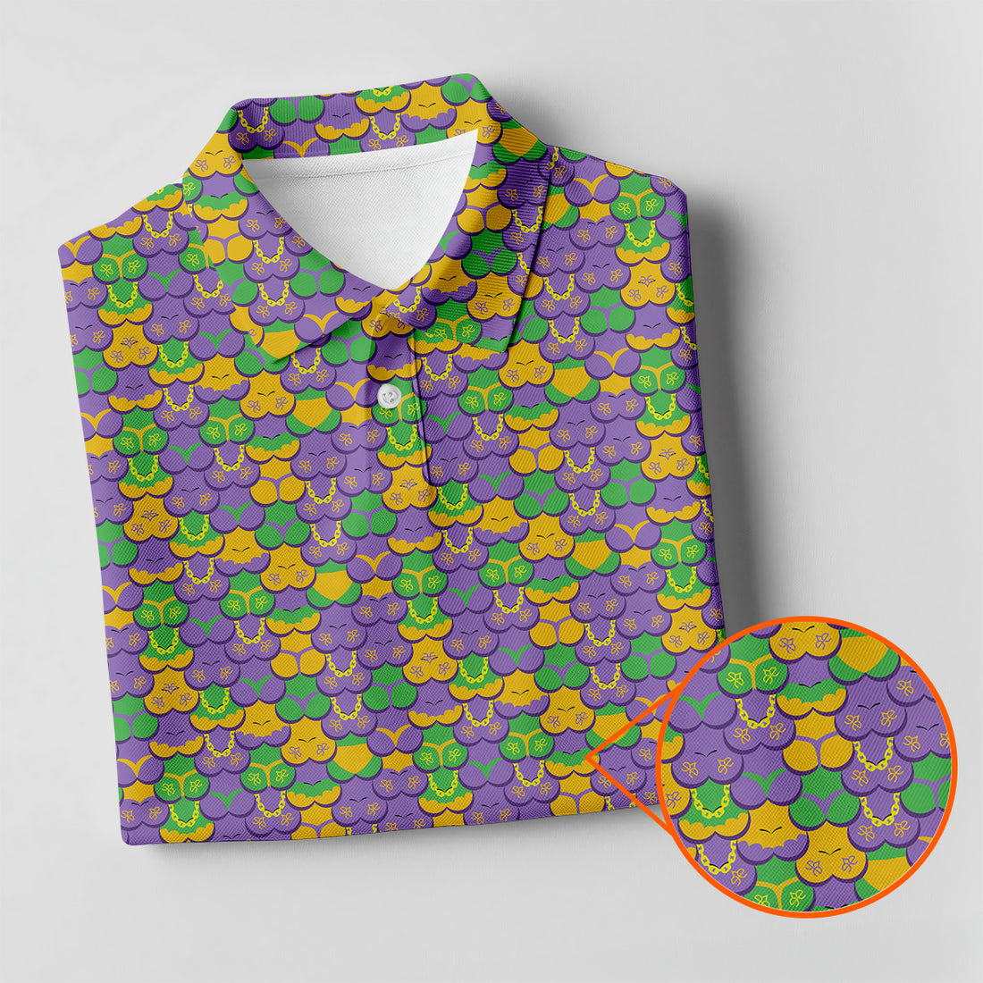 Funny Mardi Gras Men's Golf Polo Shirt, Fun Golf Shirt For Men, Mardi Gras Polo, Funny Golf Shirt