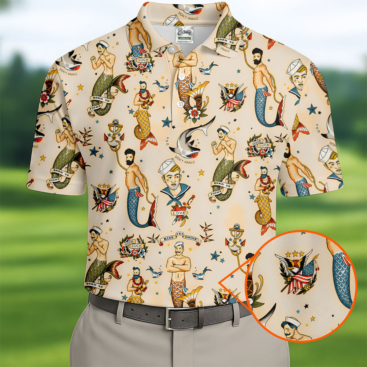 Pride Mermen Mermen Rise And Shine Men's Funny Golf Shirts, Gay Pride Month Celebra ...