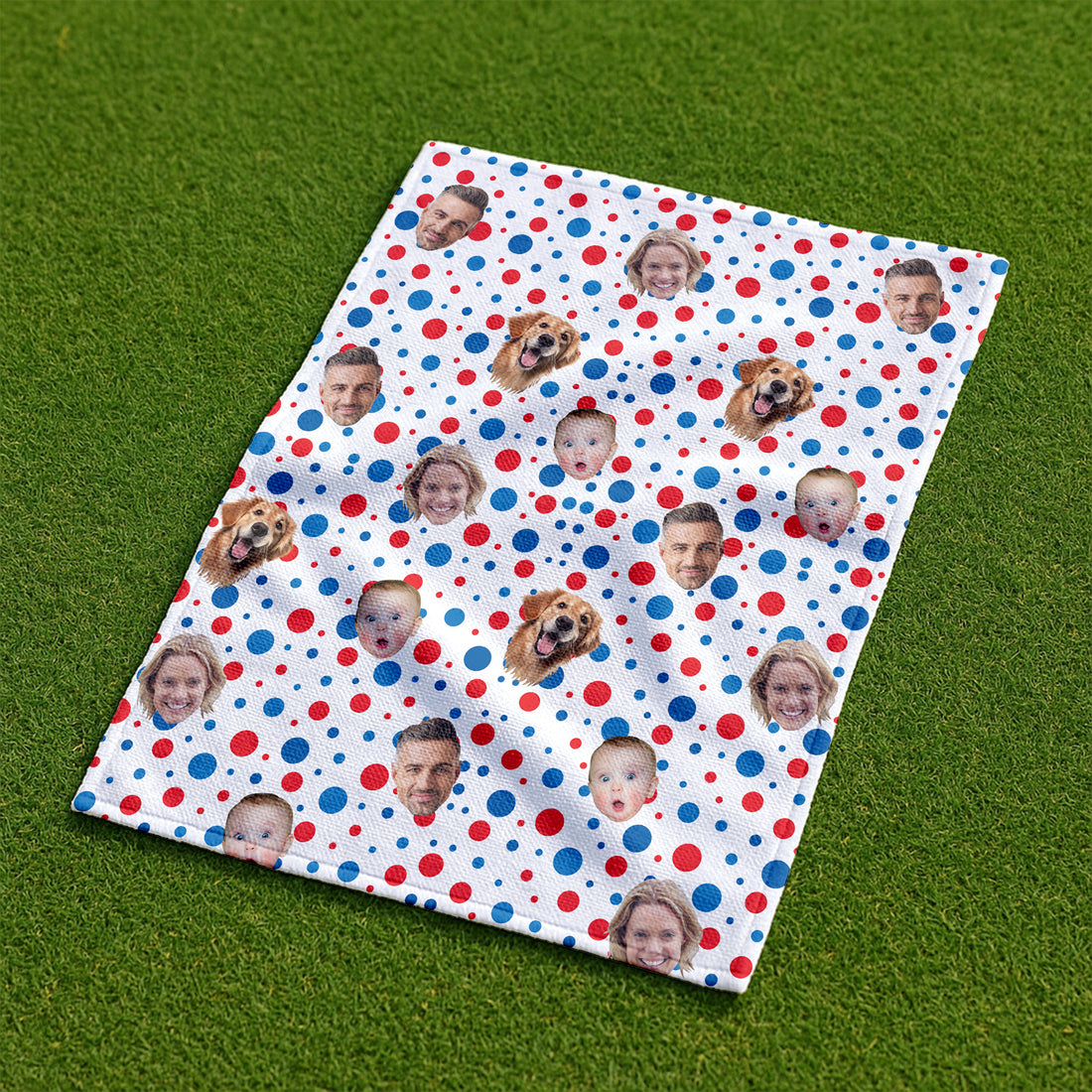 Custom Face Towel, US Patriotic Golf Towel, Custom Independence Days Towel With Faces, Funny Fourth Of July Towel