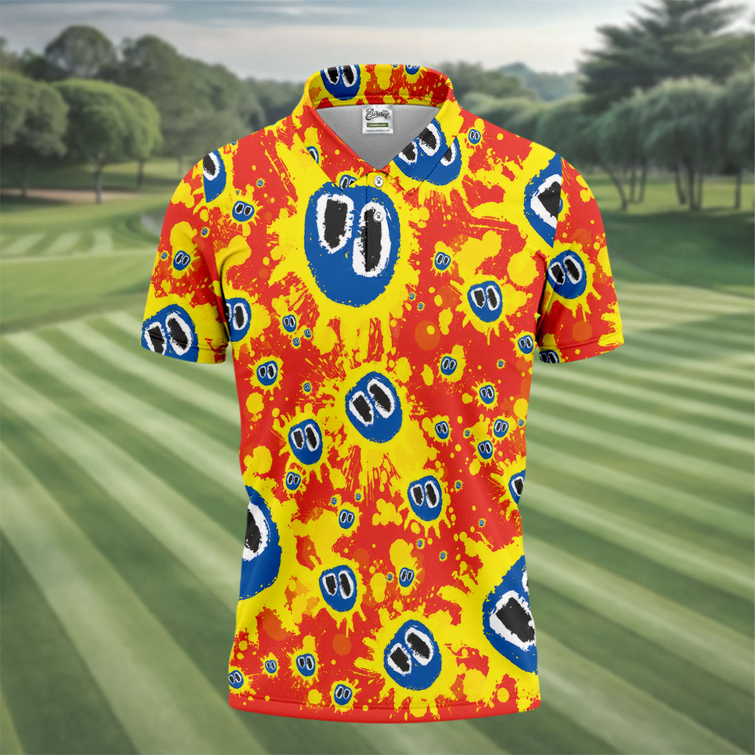 Funny Sun Vintage Rock Hawaiian Golf Shirt, Hot Color Men's Golf Shirt, Polo Shirts For Men