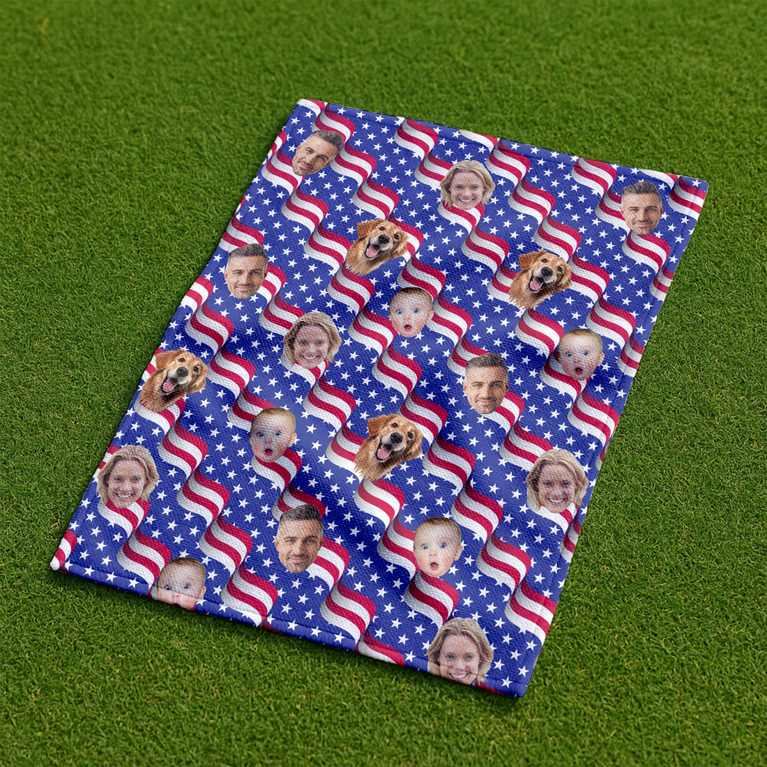 Custom Face Towel, USA Golf Towel, Funny 4th Of July Personalized Face Towel, Patriotic Golf Towel