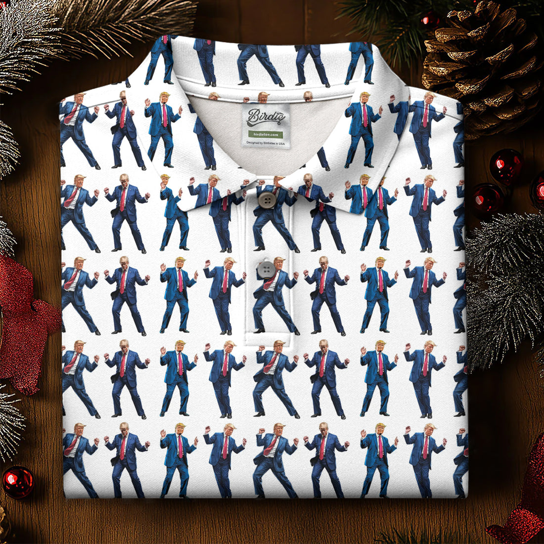 Christmas Trump Dancing Golf Tops For Women, Christmas Golf Polos Shirt, Women Golf Apparel