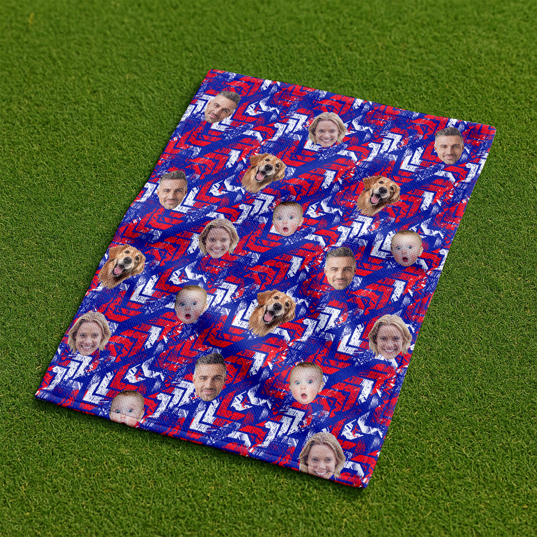 Custom Face Towel, Fourth Of July Golf Towel, Custom Independence Days Towel With Faces, Patriotic Golf Towel
