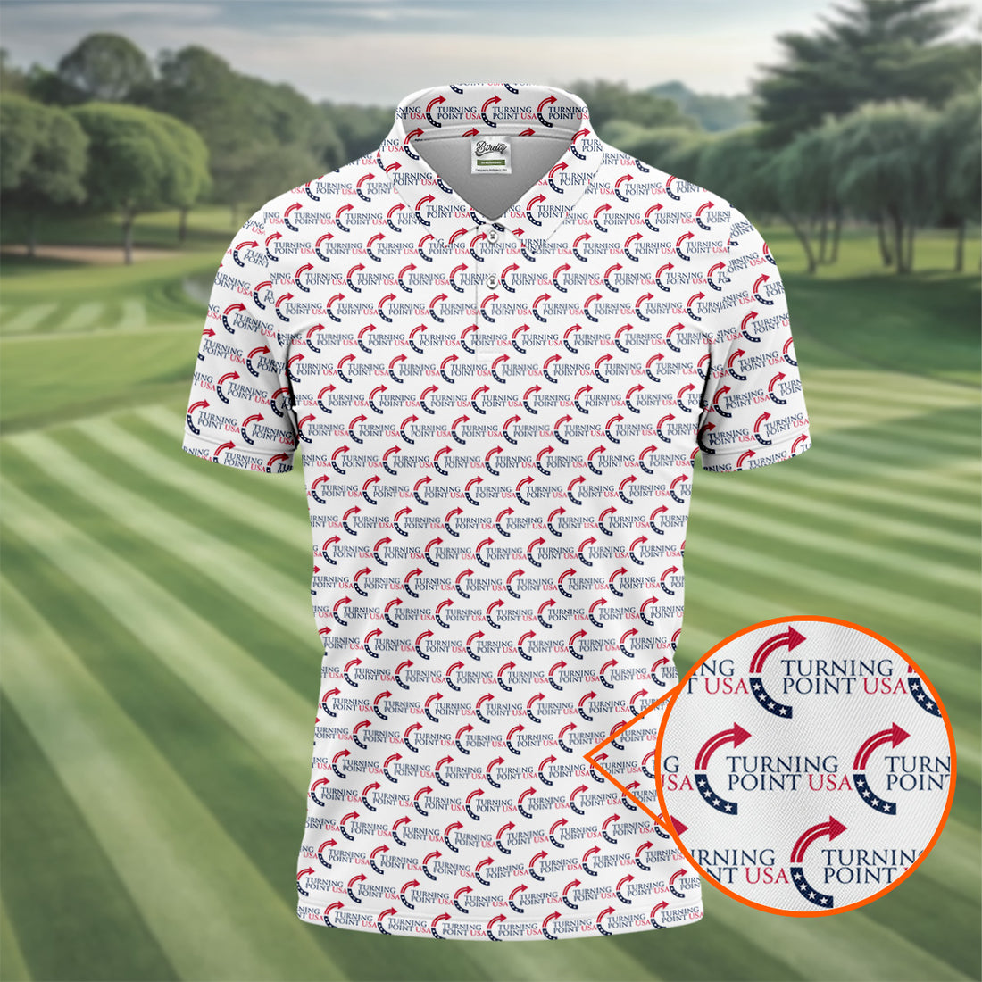 Turning Point Men's Patriotic Golf Shirts, Golf Gift For Men, Golf Shirts For Men, Polo For Men