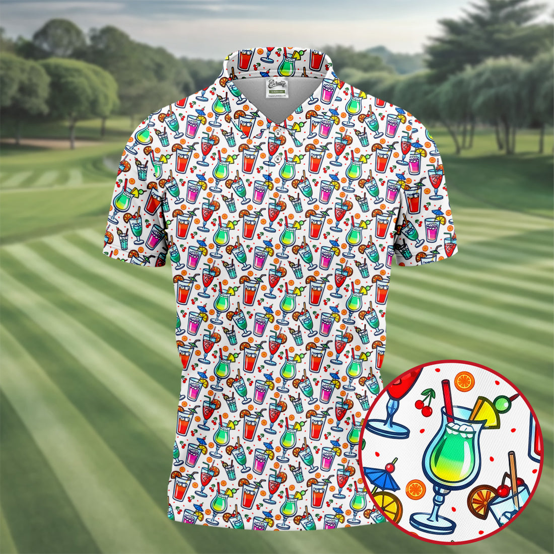 Refreshing Summer Cocktails Cinco De Mayo Celebration Fiesta Themed Golf Shirts For Men