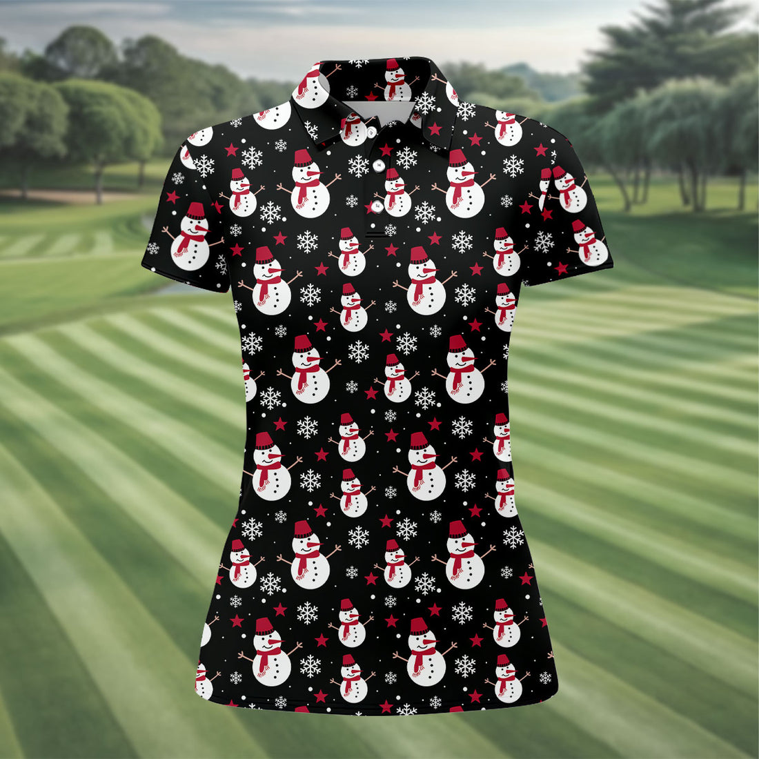 Ugly Santa Claus Golf Shirts, Christmas Golf Shirt, Golf Gifts For Women, Fun Golf Shirt