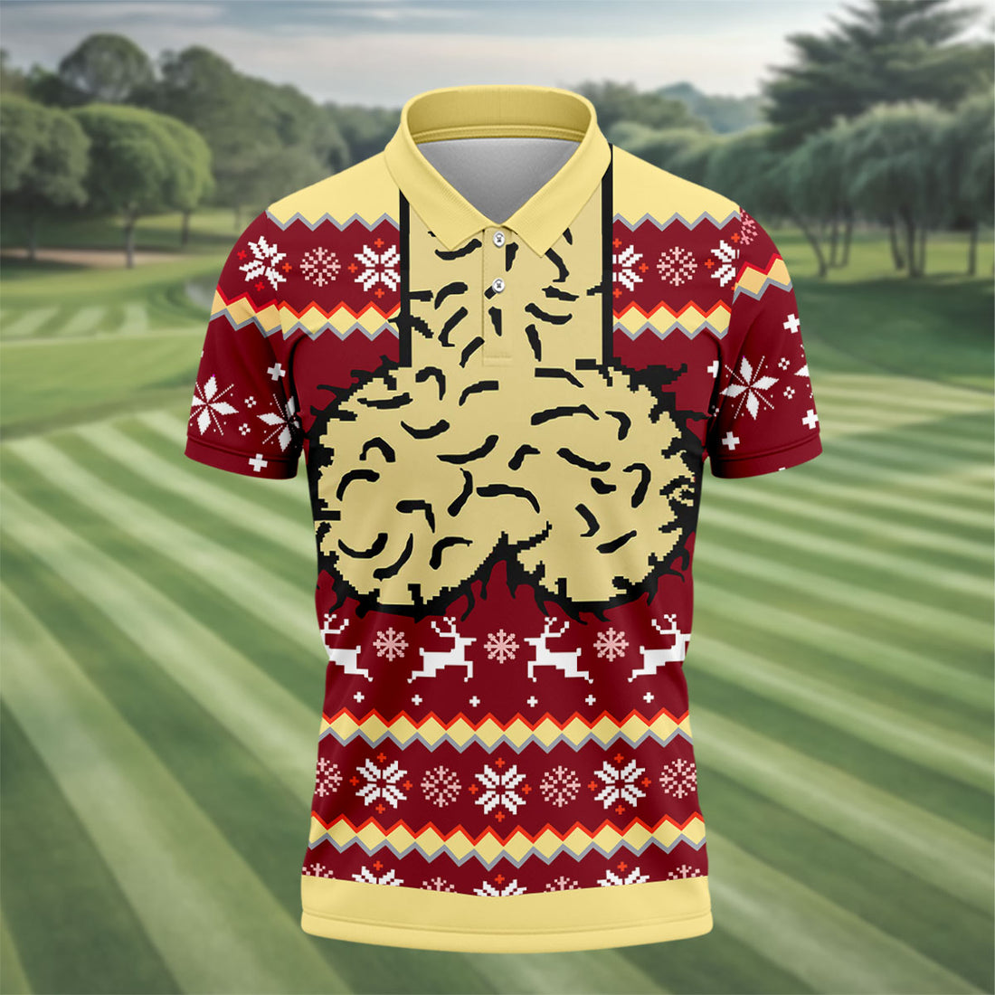 Funny Rude Middle Finger Ugly Christmas Golf Shirt, Ugly Christmas Shirt, Christmas Golf Shirt