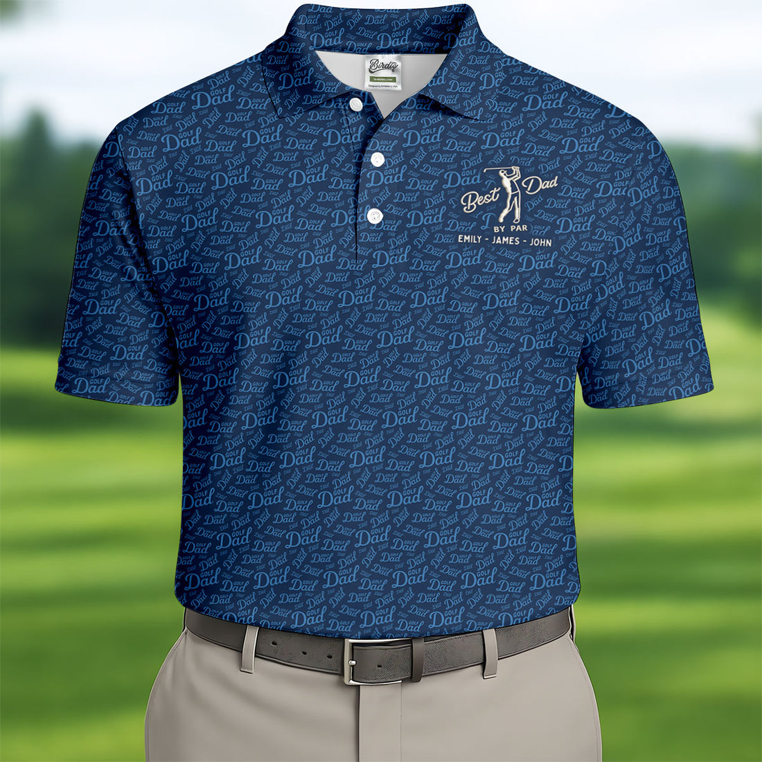 Best Dad By Par Father's Day Golf Shirt, Polo Shirts For Men, Gift For Golf Dad, Golfing Apparel