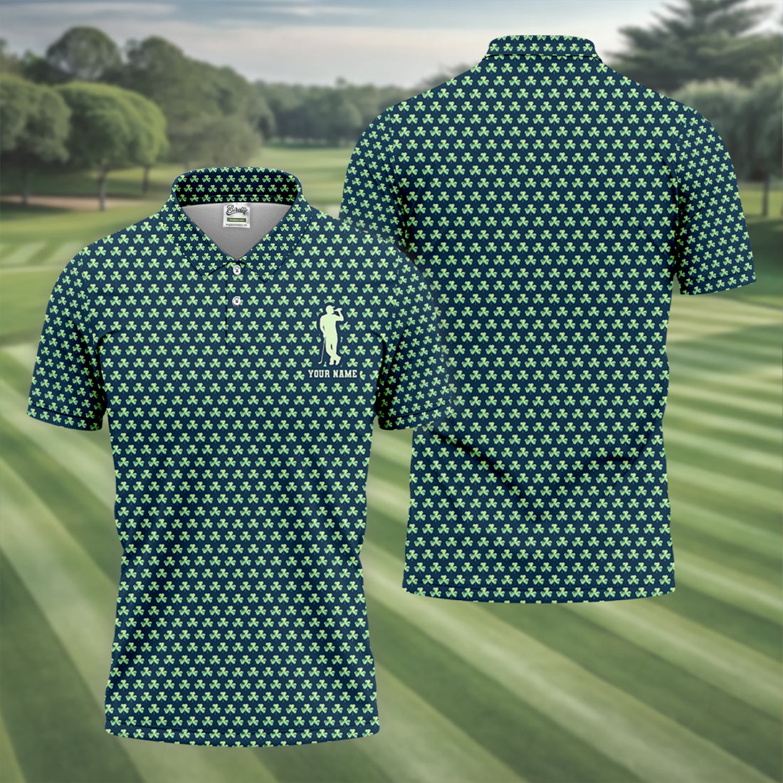 St Patrick's Day Shamrock Golf And Beer Green Golf Shirt, Polo Shirts For Men, Golf Shirts For Men