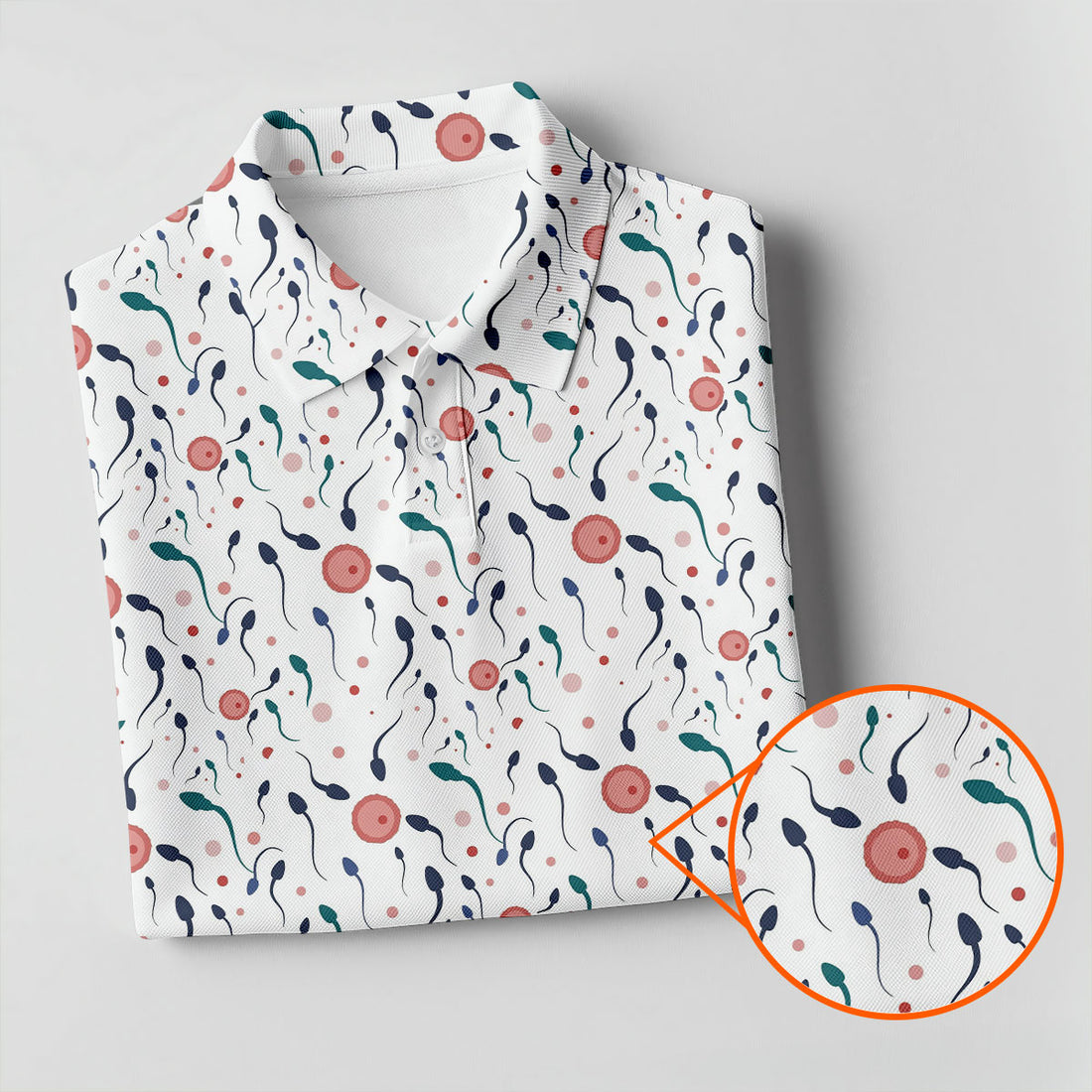 Funny Crazy Egg Fertilization White Golf Shirt, Golf Gifts For Valentine's Day, Polo Shirts For Men