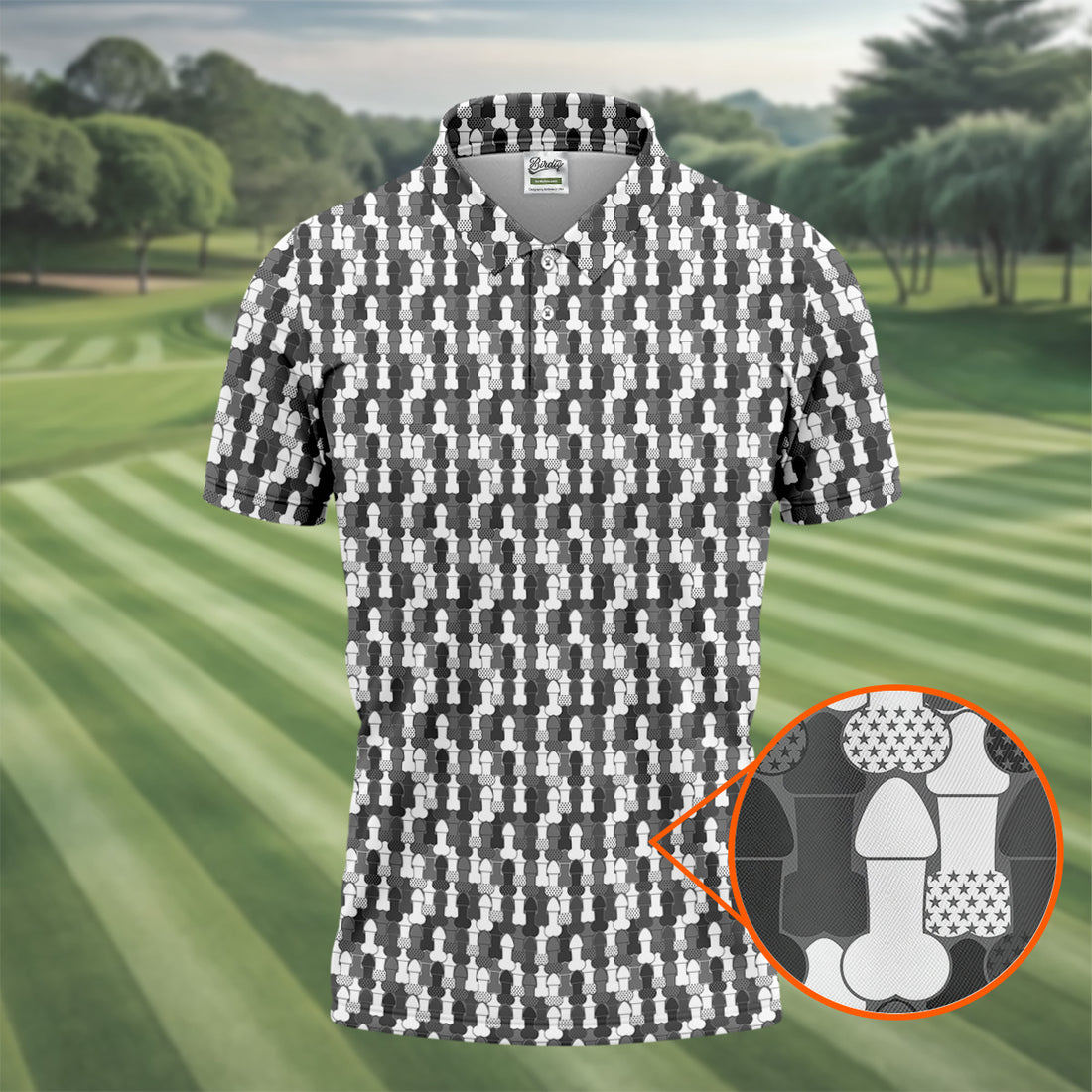 Funny Dirty Grey And White Golf Tops For Men, Fun Golf Shirts For Men, 250th Anniversary Golf Shirts For Men