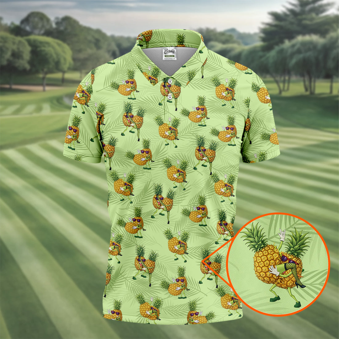 Pineapple Couple Naughty Position Fun Golf Shirts For Men, Valentines Golf Gift, Polo Shirts For Men