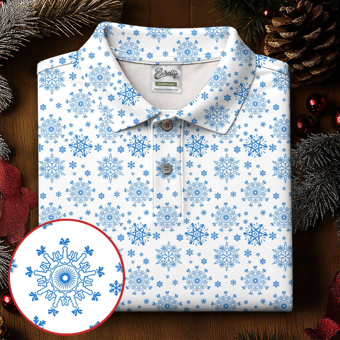 Dirty Funny Adult Humor Snowflakes White Golf Shirt, Fun Men's Golf Polos, Christmas Golf Shirt, Polo Shirts For Men