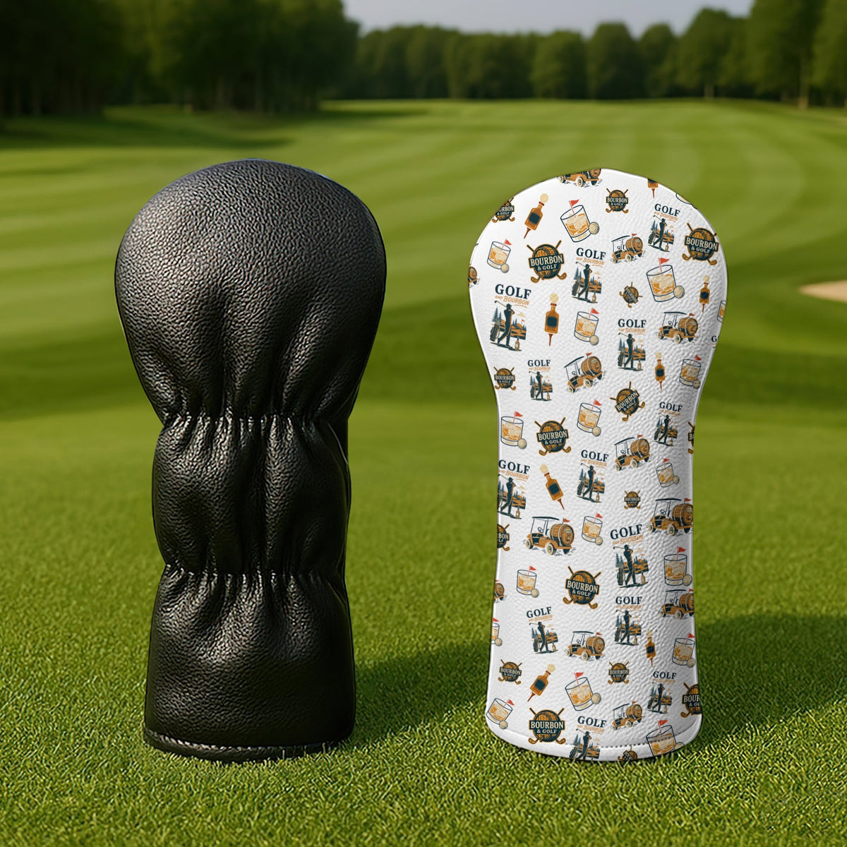 Bourbon And Golf Vintage Golf Head Cover - Funny Golf Gift - View 4