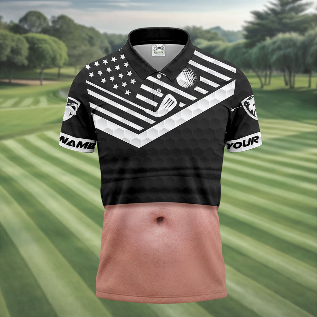 Personalized Pink Skin Beer Belly Golf Polo Shirt, Hawaiian Golf Shirt, Polo Shirts For Men