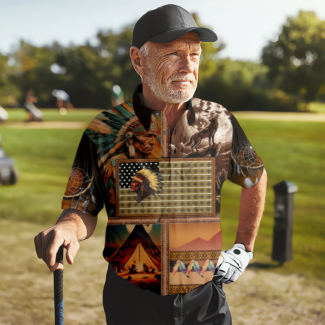Native Heritage Golf Tops For Men, Native American Ancestry Polo Shirts For Men, Indigenous Peoples Month