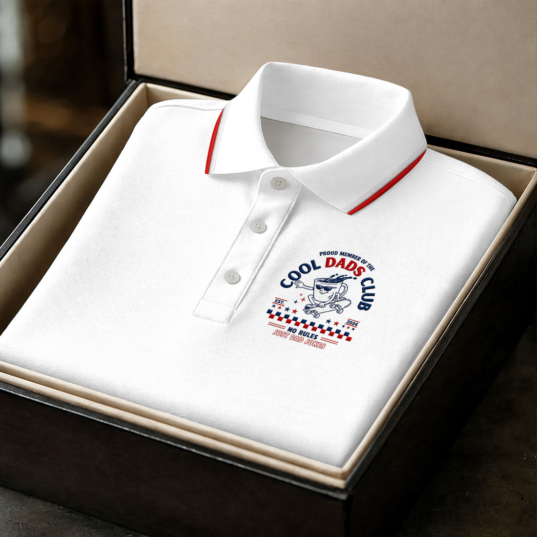 Cool Dads Club All-Over Print Polo Shirt, Golf Tops For Men, Golfing Apparel