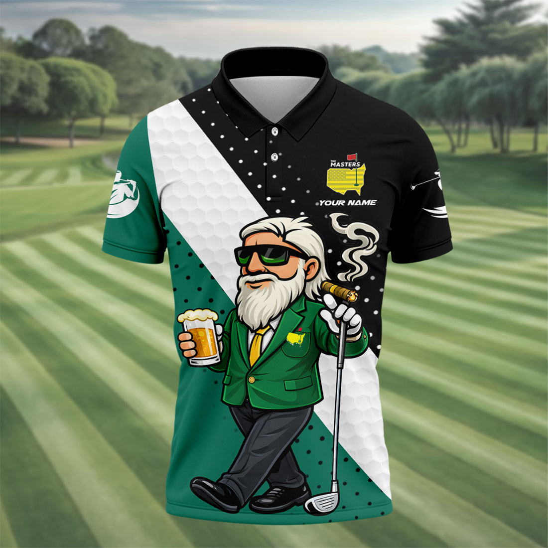 Master Tournament Golfer Beer Men's Funny Golf Shirts, Golf Shirts For Men, Polo Shirts For Men