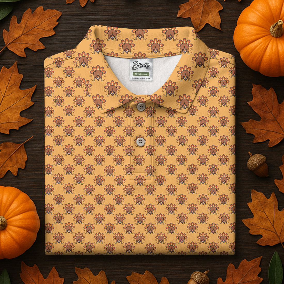 Guess What Turkey Funny Thanksgiving Polo Shirts, Women's Golf Tops, Ladies Golf Shirts, Golfing Apparel