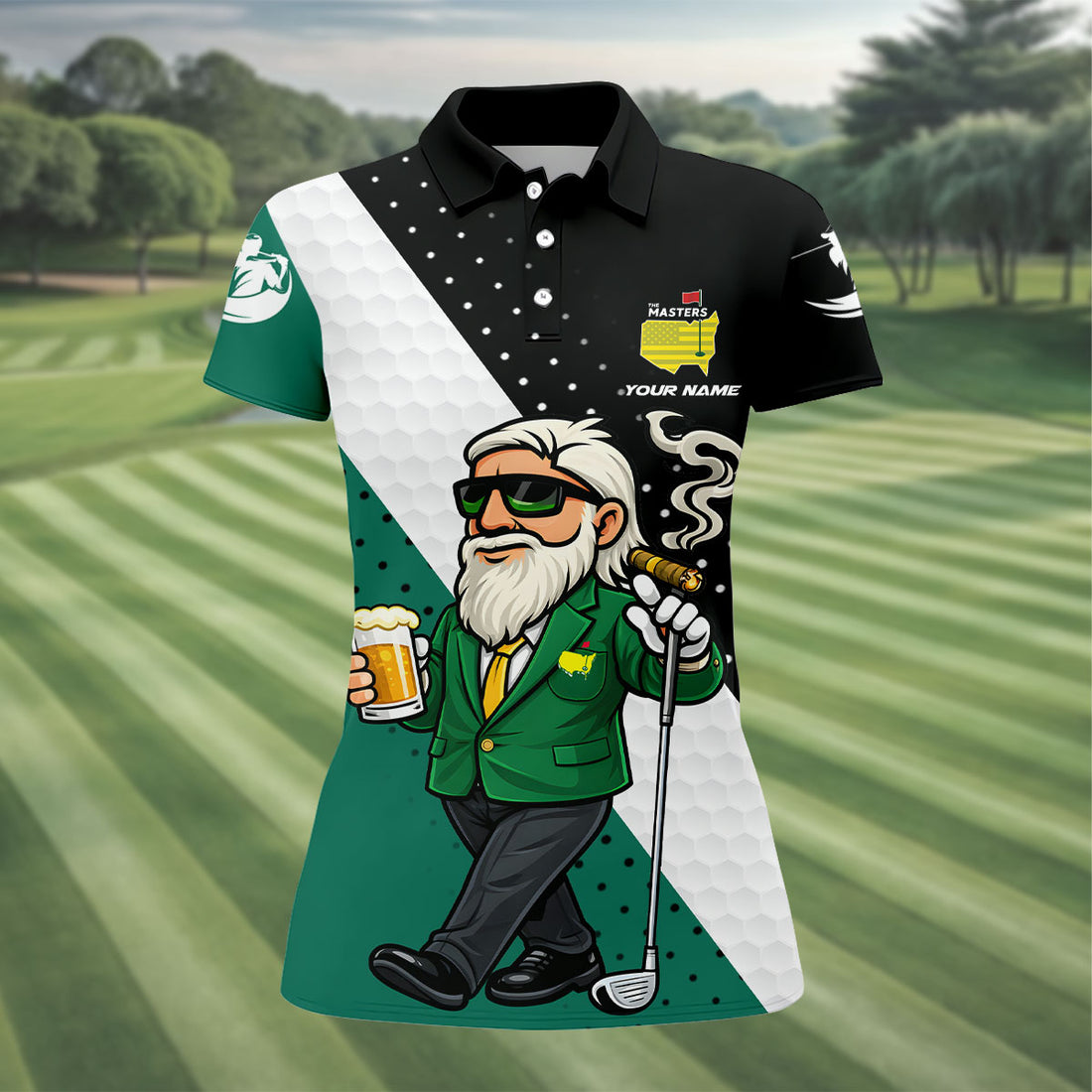 Master Tournament Golfer Beer Fun Women's Golf Shirts, Women Golf Top, Ladies Golf Shirts