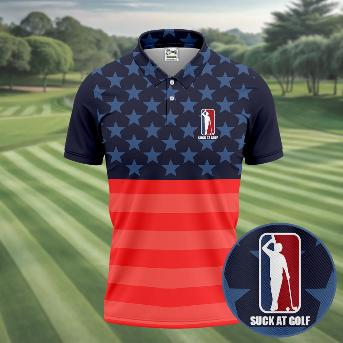 Funny Suck At Golf Drunk Golfer Golf Tops For Men, 250 Years Of America Golf Shirt, Patriotic Polo Shirts For Men