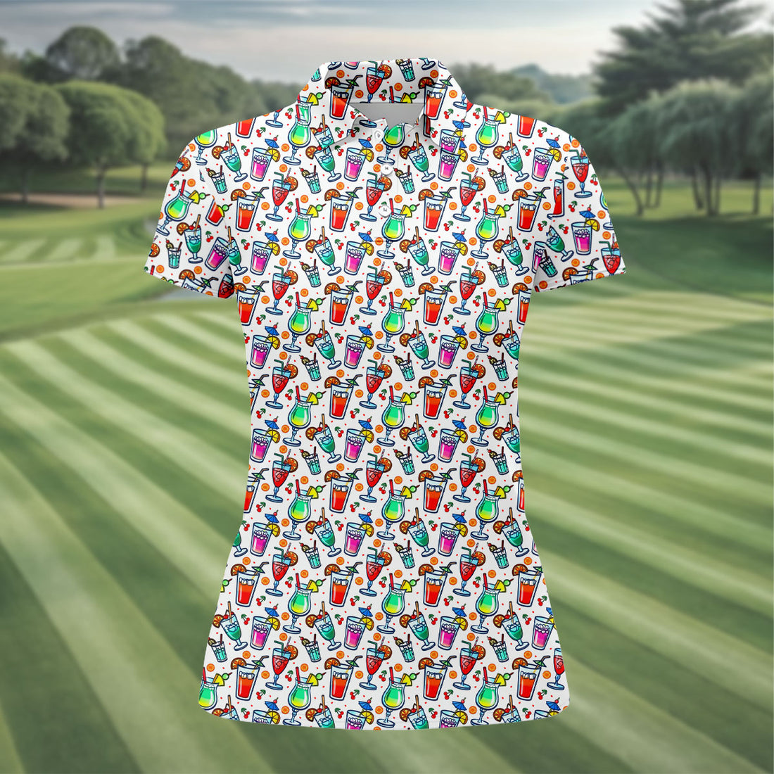 Refreshing Summer Cocktails Cinco De Mayo Celebration Fiesta Themed Golf Shirt For Women