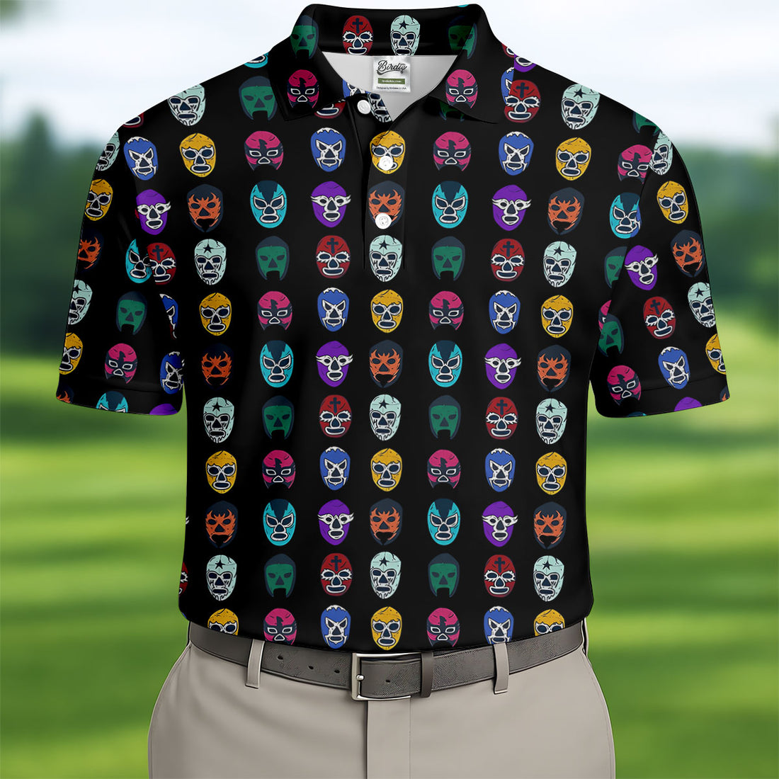 Lucha Libre Mask Wrestling Mexican Culture Art Golf Shirts For Men, Polo Shirts For Men