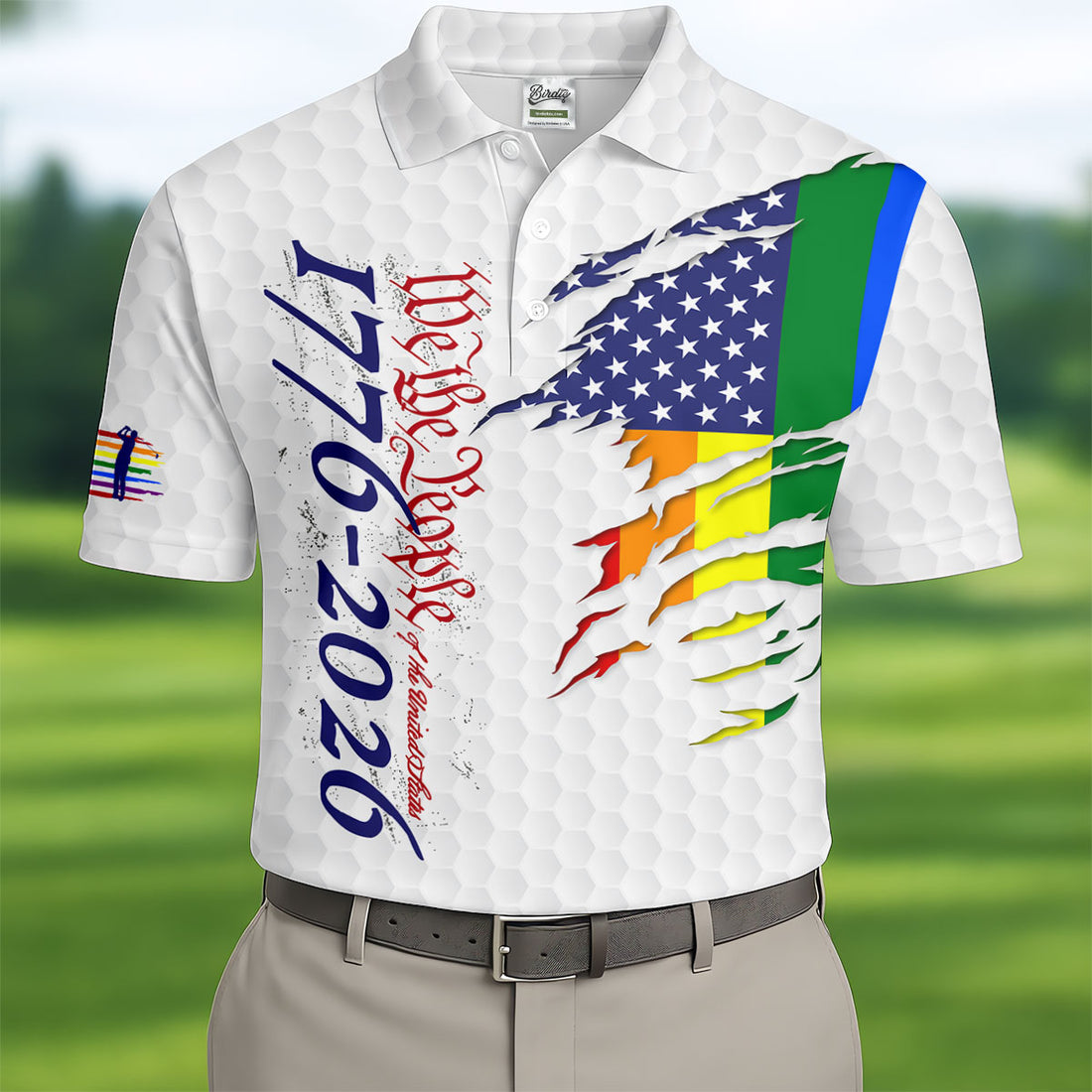 Men’s We The People 1776 2026 Patriotic Golf Polo, Golf Shirts For Men, Mens Golf Apparel