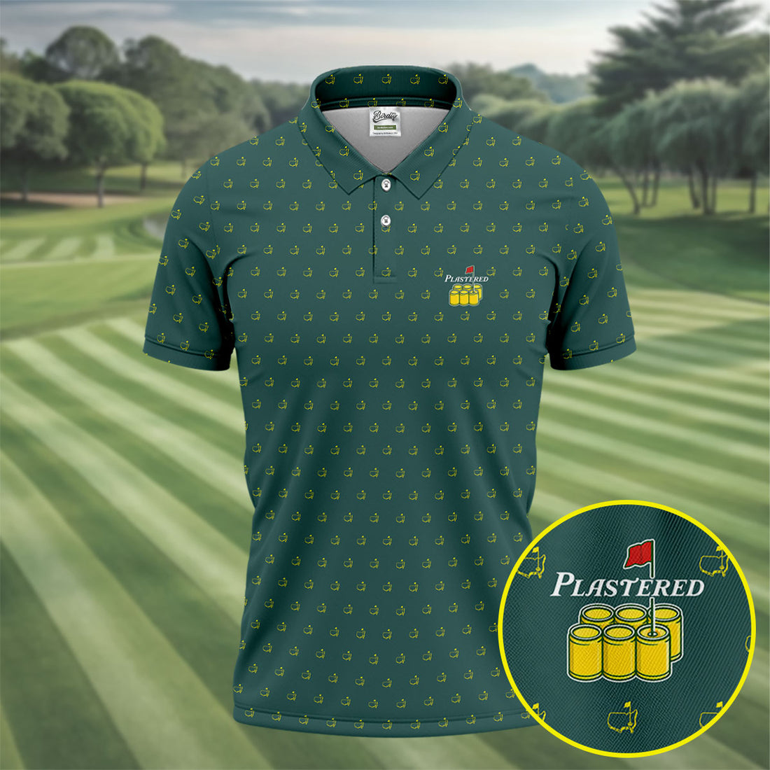 Plastered Six Beers The Mastered Performance Golf Shirt, Golf Tops For Men, Golf Shirts For Men