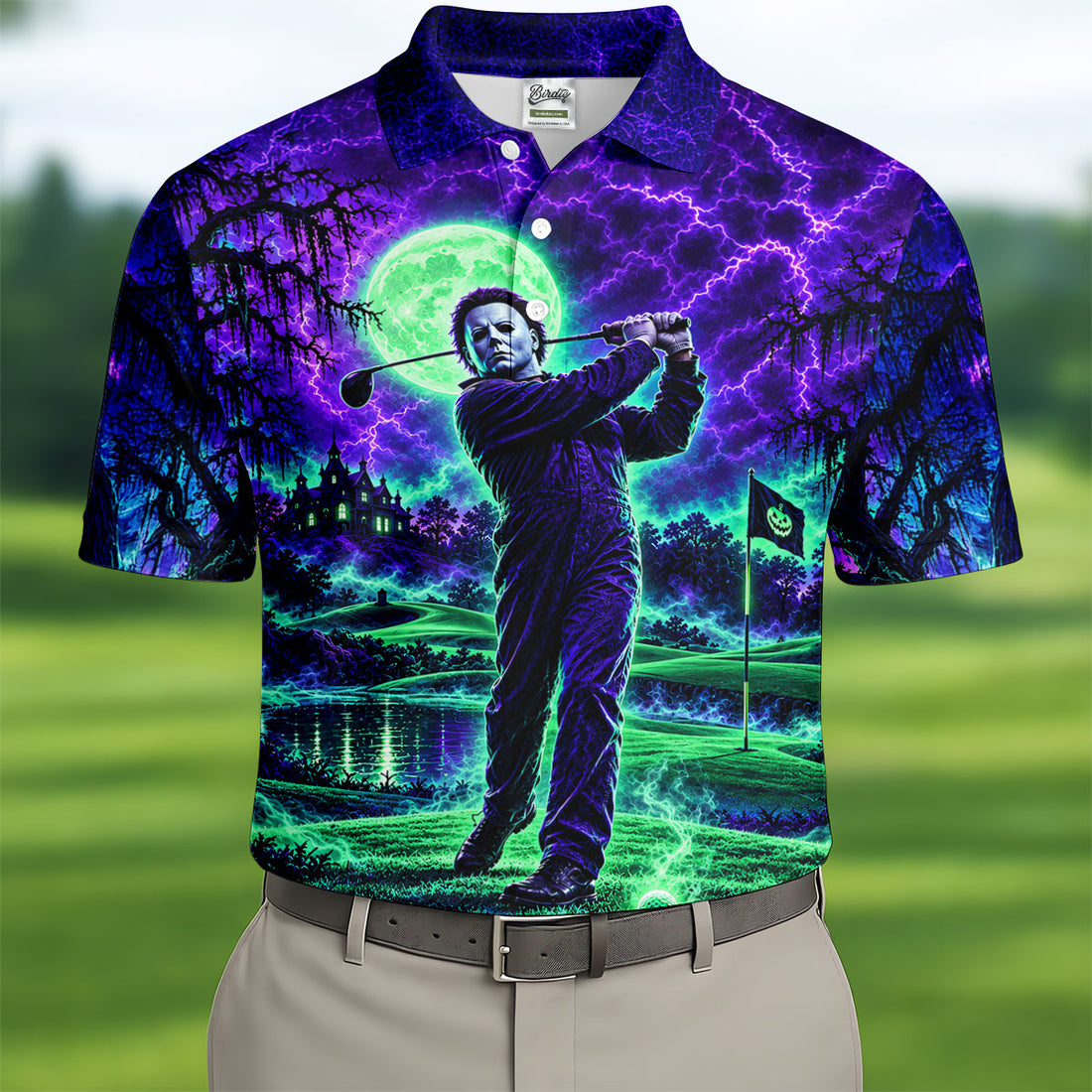 Halloween You Can't Kill The Bogeyman Horror Character Shirt, Mens Polo Shirt, Golf Wear